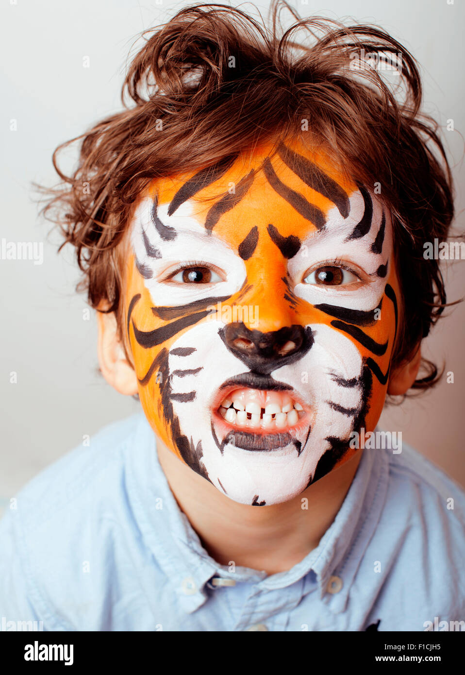 410+ Tiger Face Painting For Kids Stock Photos, Pictures & Royalty