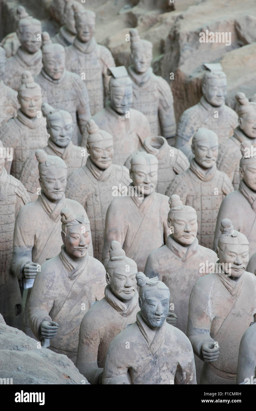 Terracotta warriors depicting the armies of Qin Shi Huang, the first ...