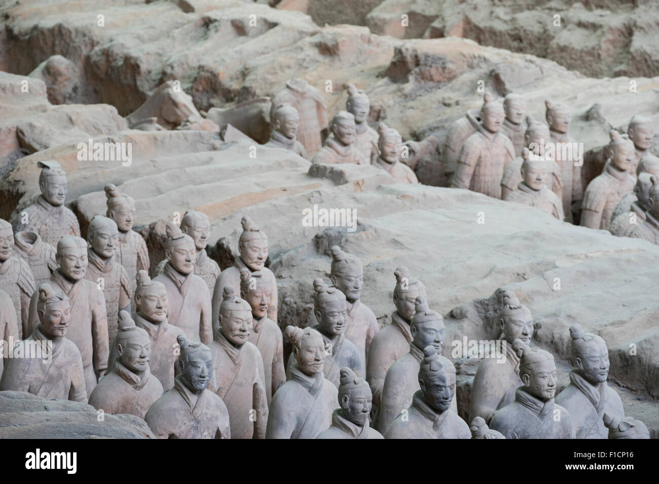 Terracotta warriors depicting the armies of Qin Shi Huang, the first ...