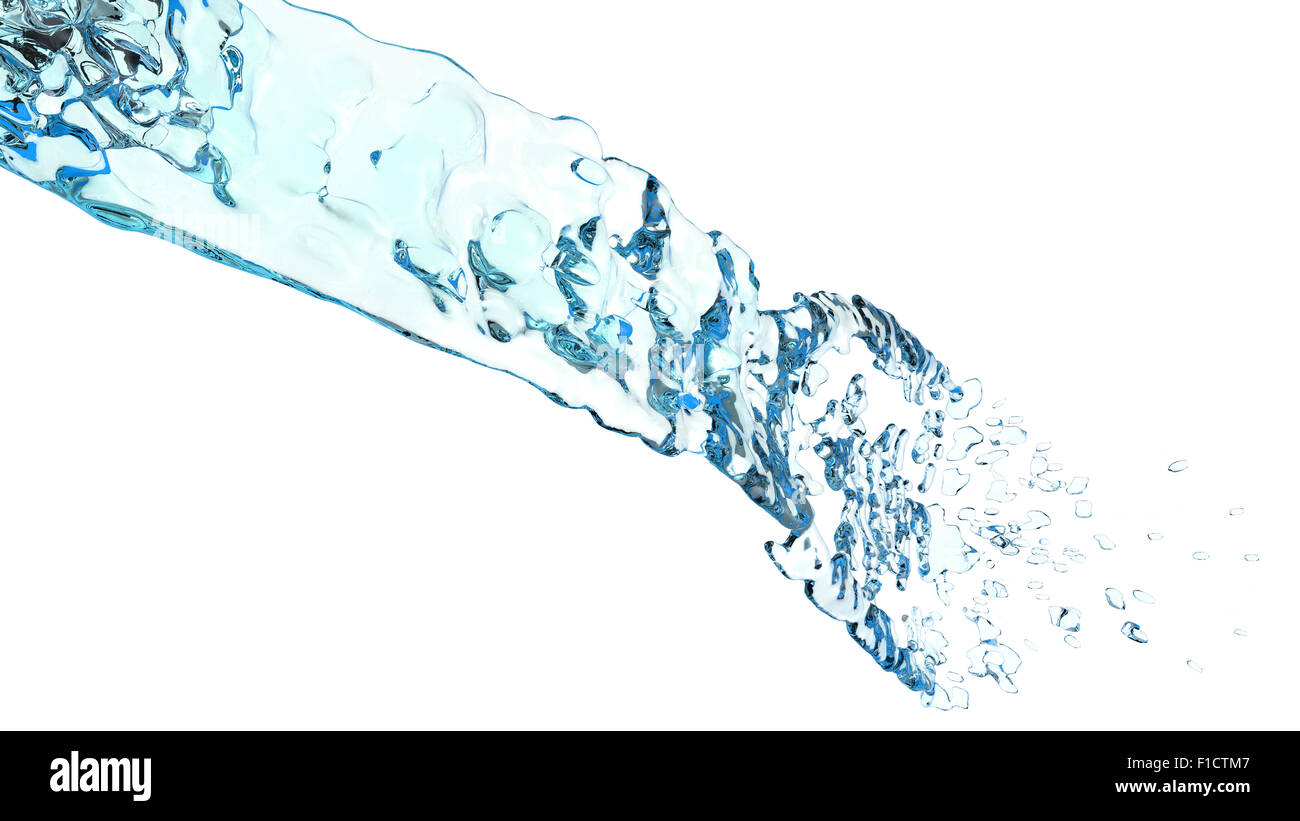 3d water splash isolated on white background Stock Photo - Alamy