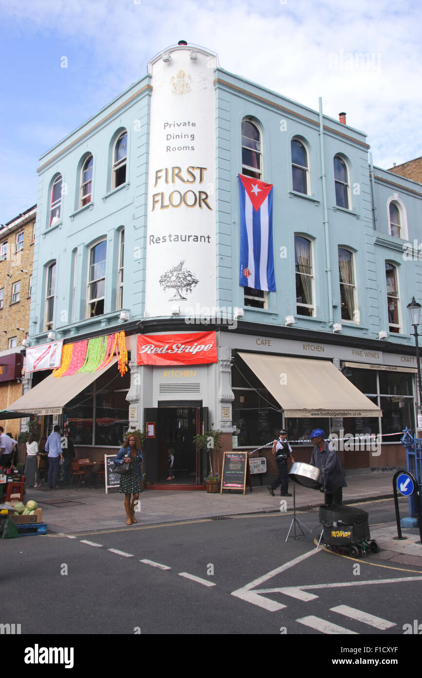 First Floor Restaurant Portobello Road Notting Hill London Stock Photo