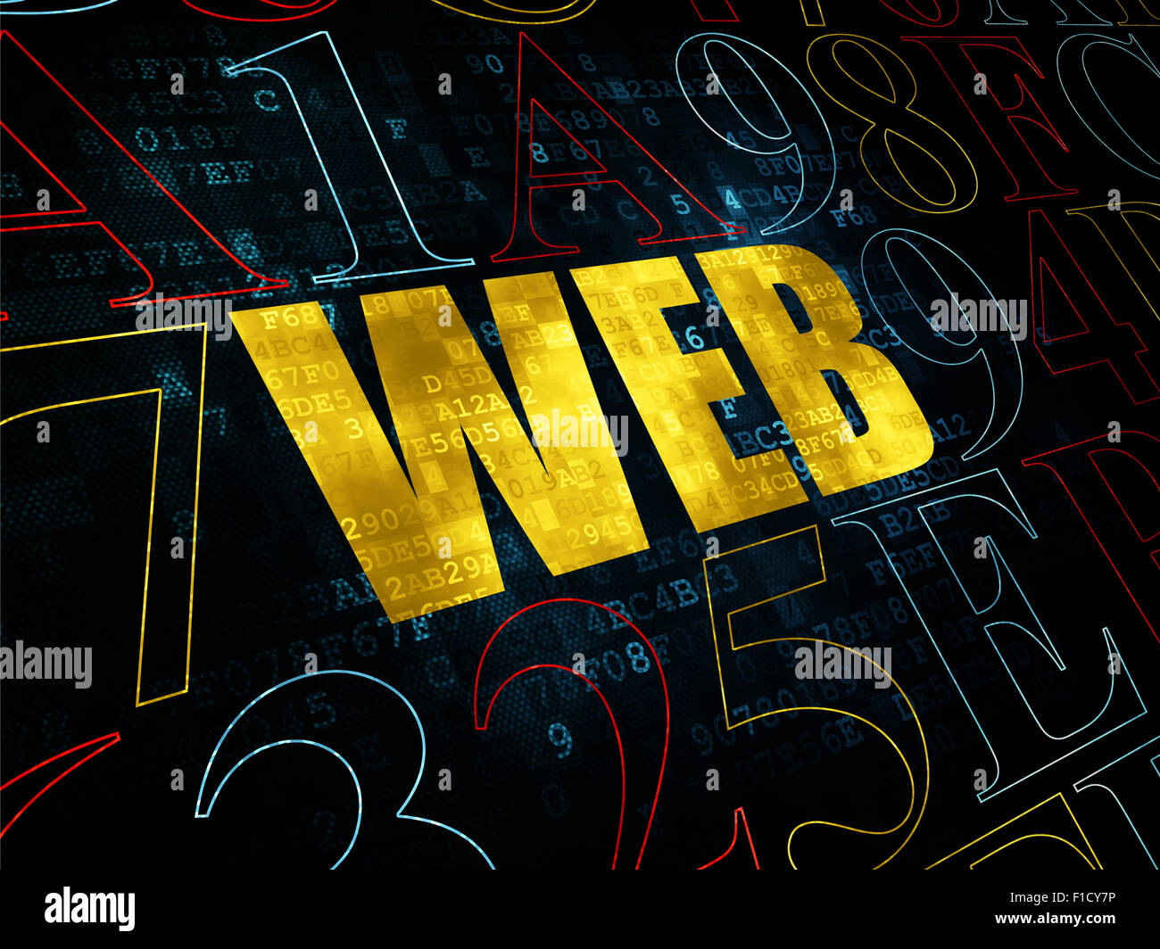 Web development concept: Web on Digital background Stock Photo - Alamy