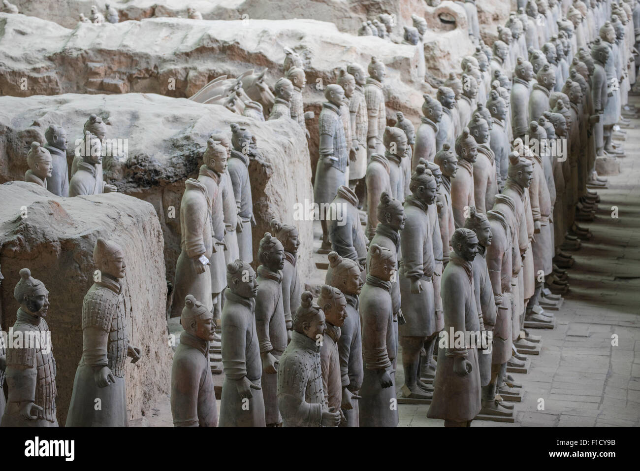 Terracotta warriors depicting the armies of Qin Shi Huang, the first ...
