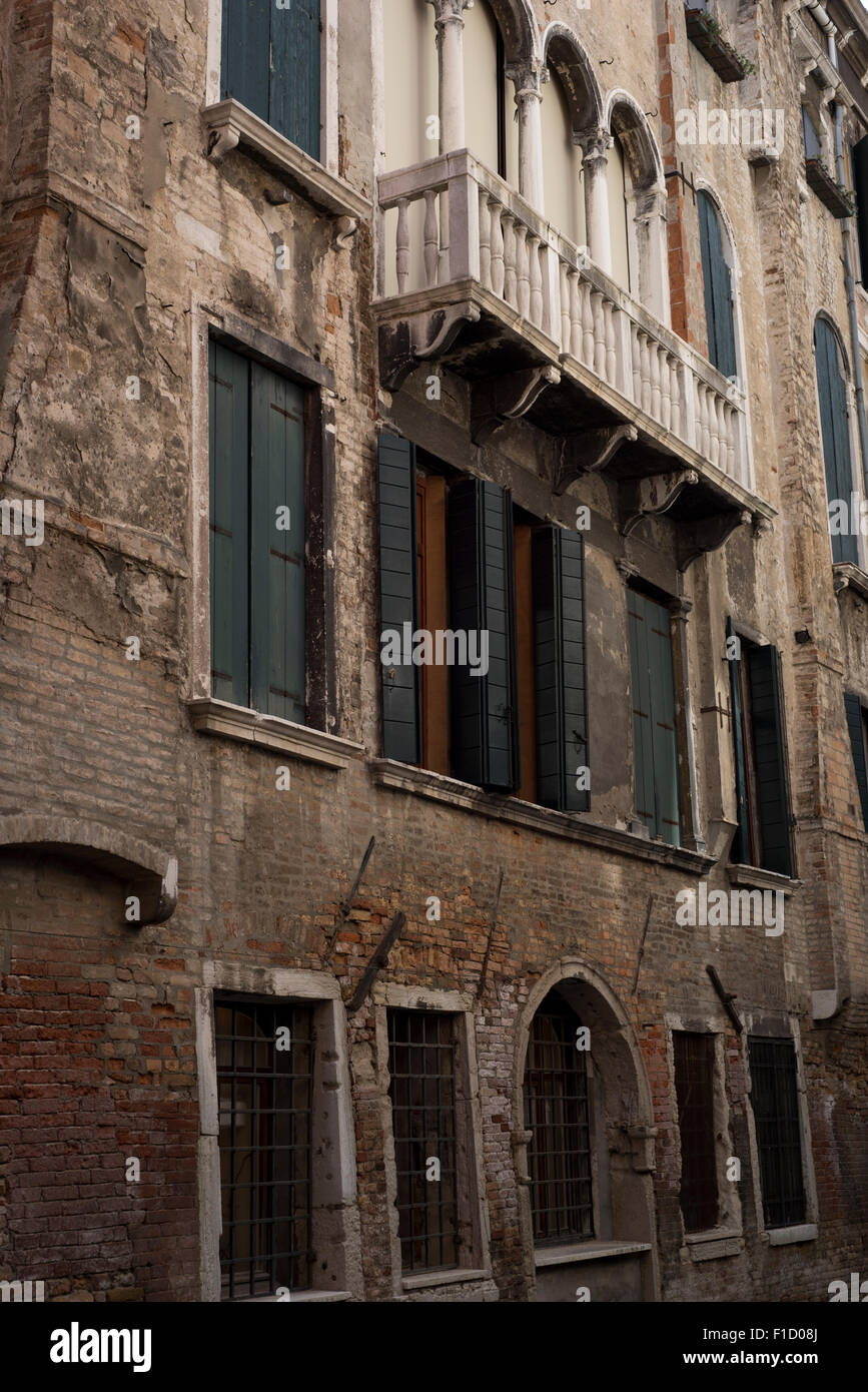 Old buildings on canal in Venice, Italy Stock Photo