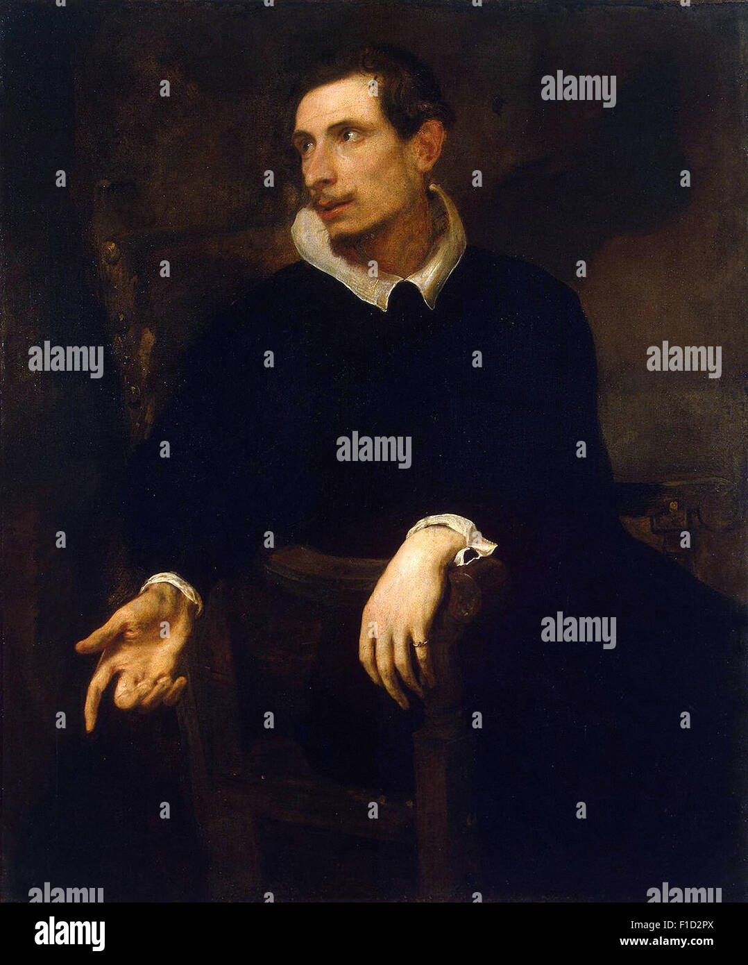 Anthony Van Dyck - Portrait of a Man (Virginio Cesarini) Stock Photo