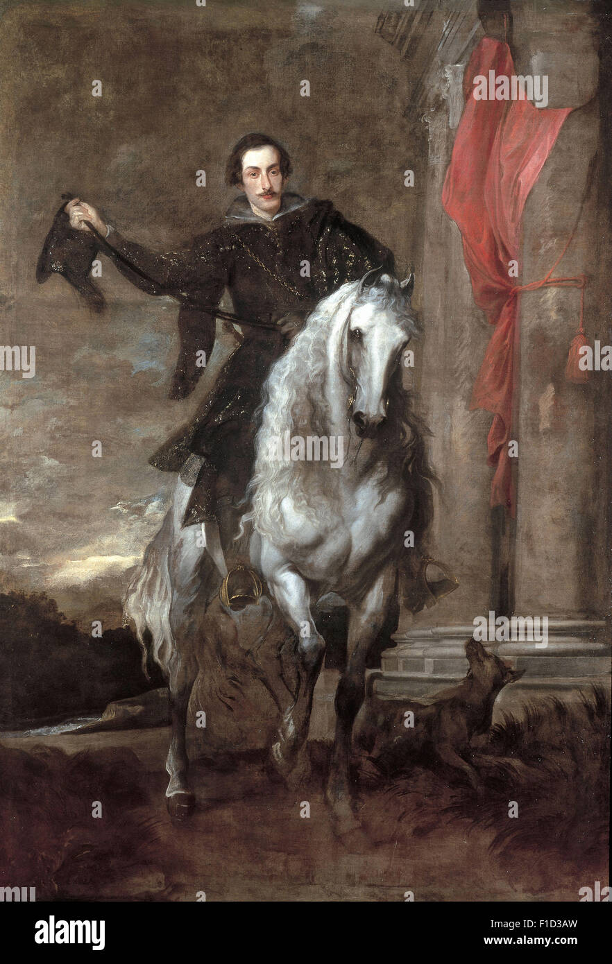Anthony Van Dyck - Portrait of Anton Giulio Brignole Sale Stock Photo