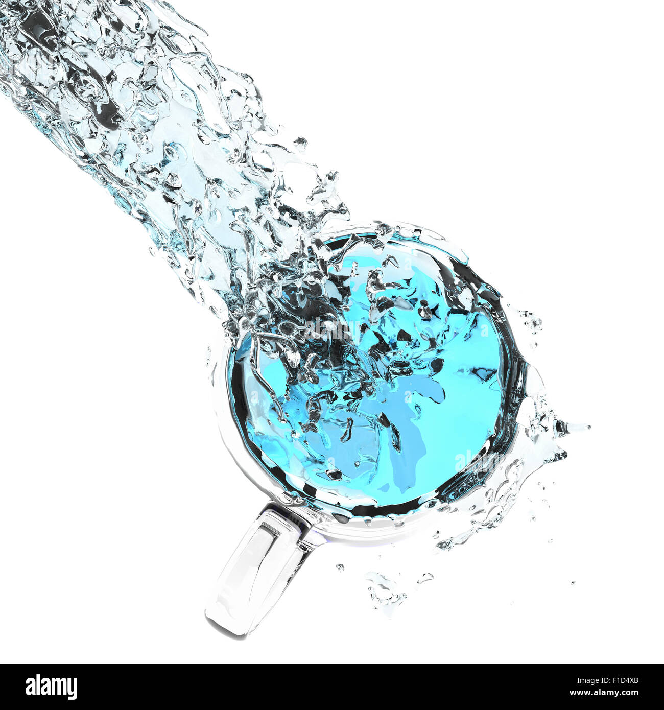 3d water splash isolated on white background Stock Photo - Alamy
