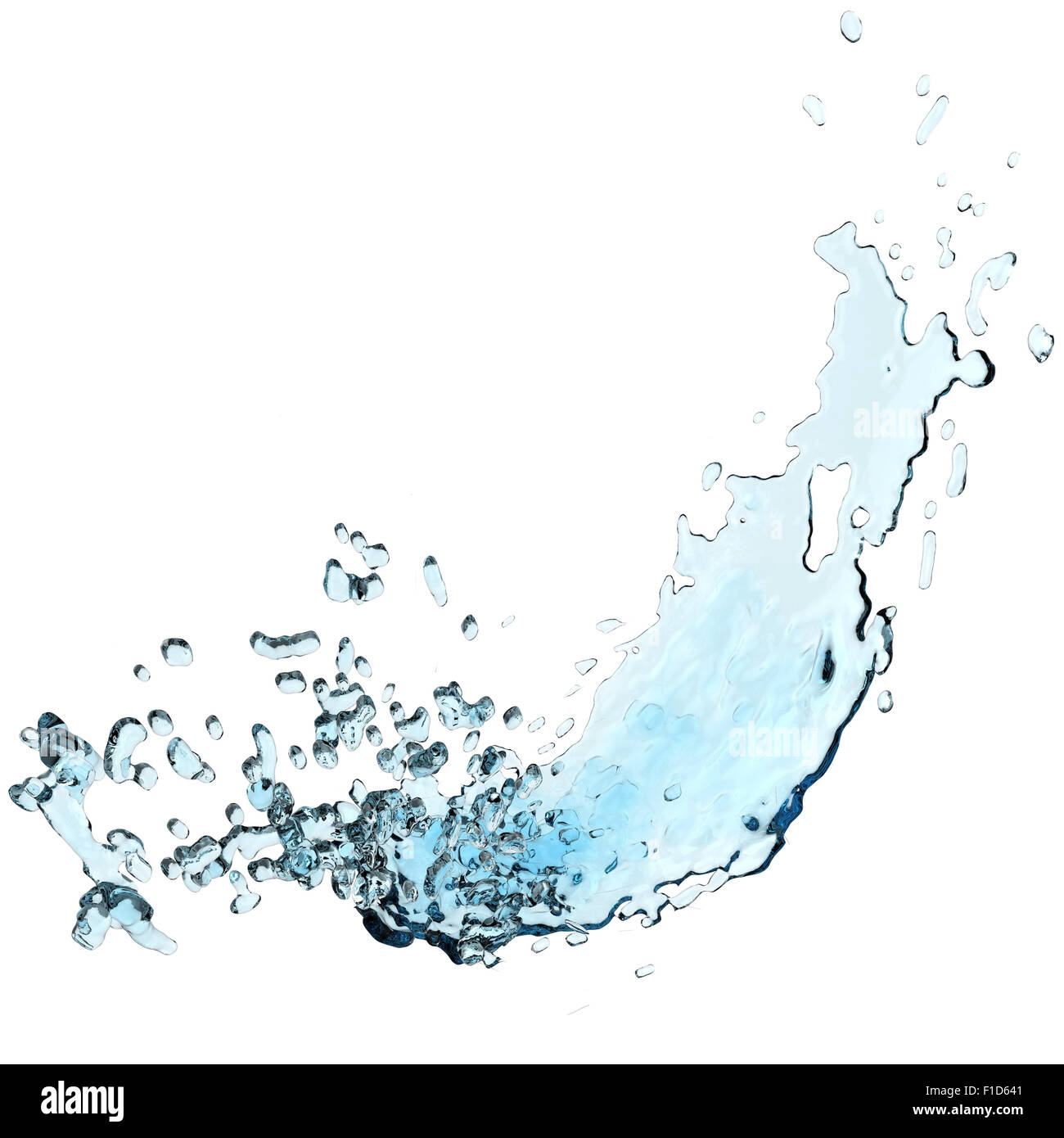 3d water splash isolated on white background Stock Photo - Alamy