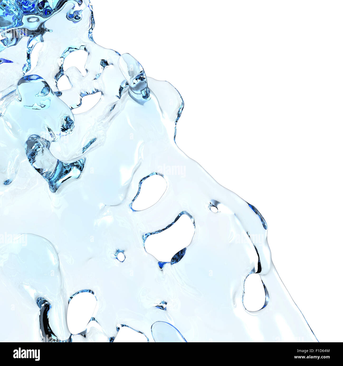 3d water splash isolated on white background Stock Photo - Alamy