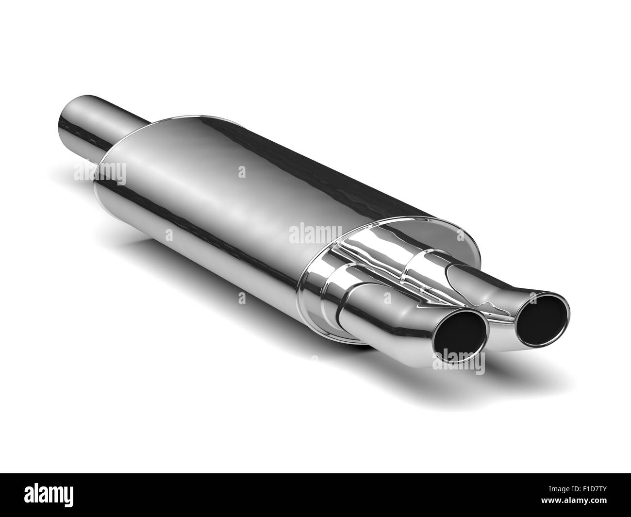 Car Exhaust Pipe on white background, 3d illustration Stock Photo Alamy