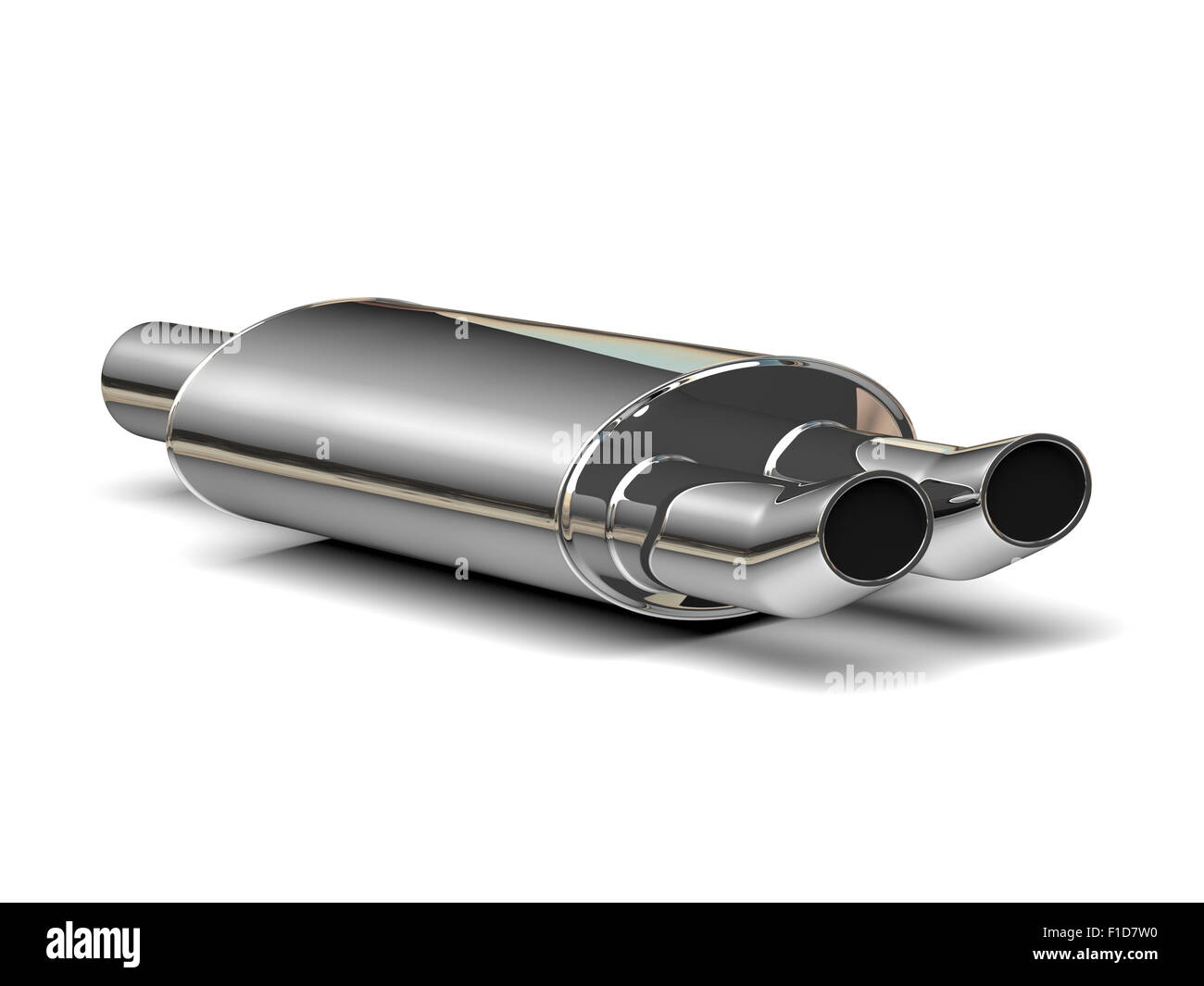 Car Exhaust Pipe on white background, 3d illustration Stock Photo Alamy