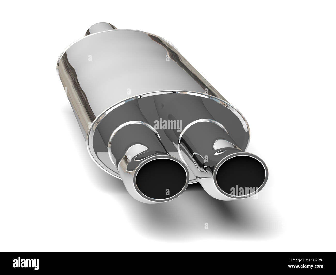 Car Exhaust Pipe on white background, 3d illustration Stock Photo Alamy