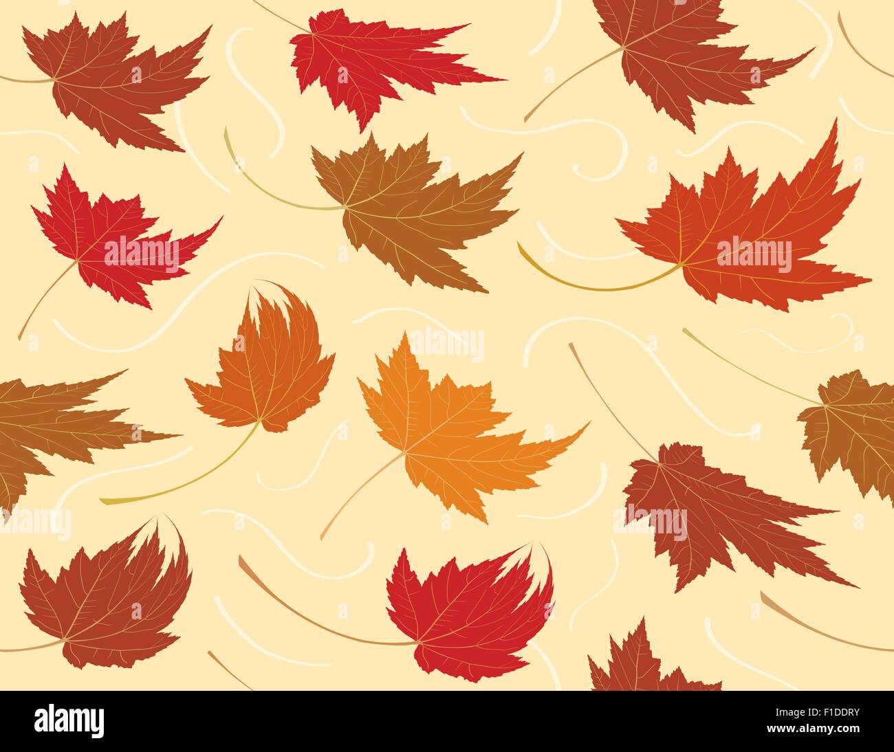 Seamless Repeating Fall Leaf Background Stock Vector Image & Art - Alamy