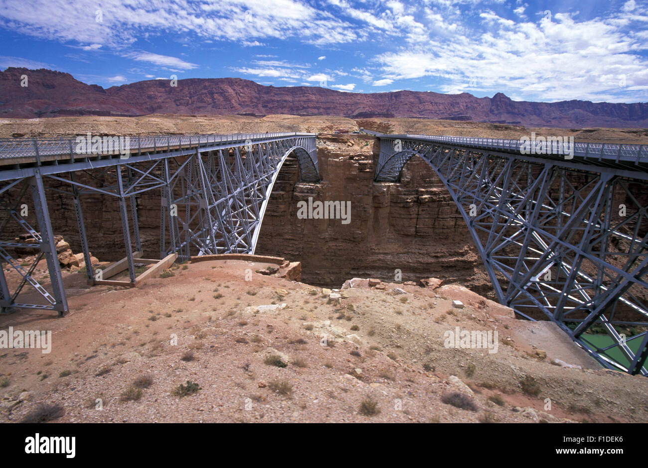 Navajo bridges, the old and new bridges over the Grand Canyon at Marble Canyon Grand Canyon