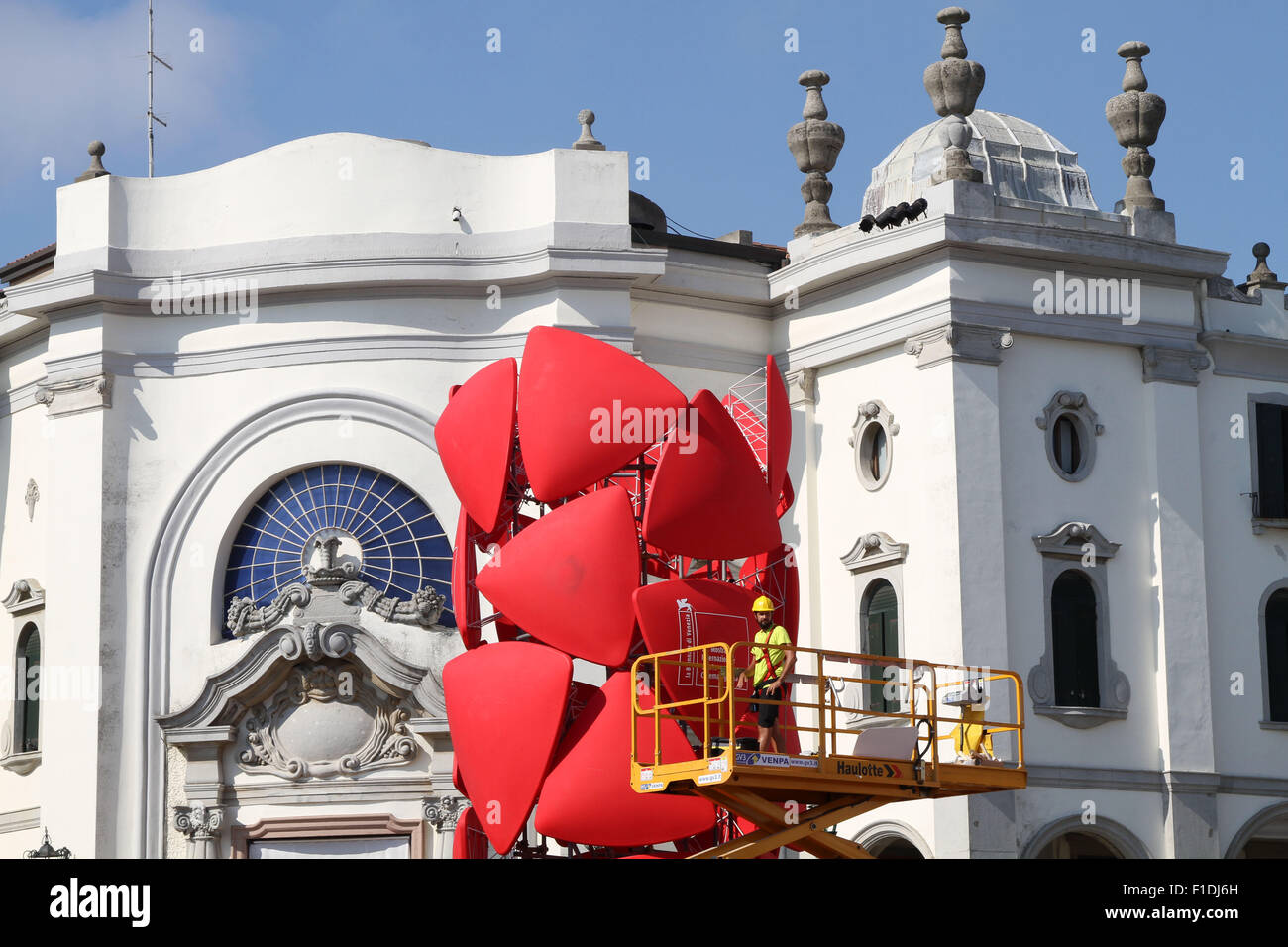 Venice, Italy. 1st September, 2015. Preparations at the Palazzo del Cinema for the 72th Venice Film Festival in Venice, Italy, 01 September 2015. Credit:  Andrea Spinelli/Alamy Live News Stock Photo