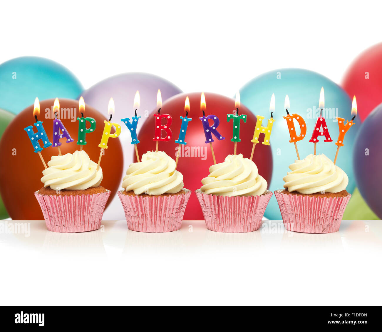 Cupcake With Happy Birthday Candles Stock Photo Alamy Cupcake With Happy Birthday Candles Stock Photo Alamy