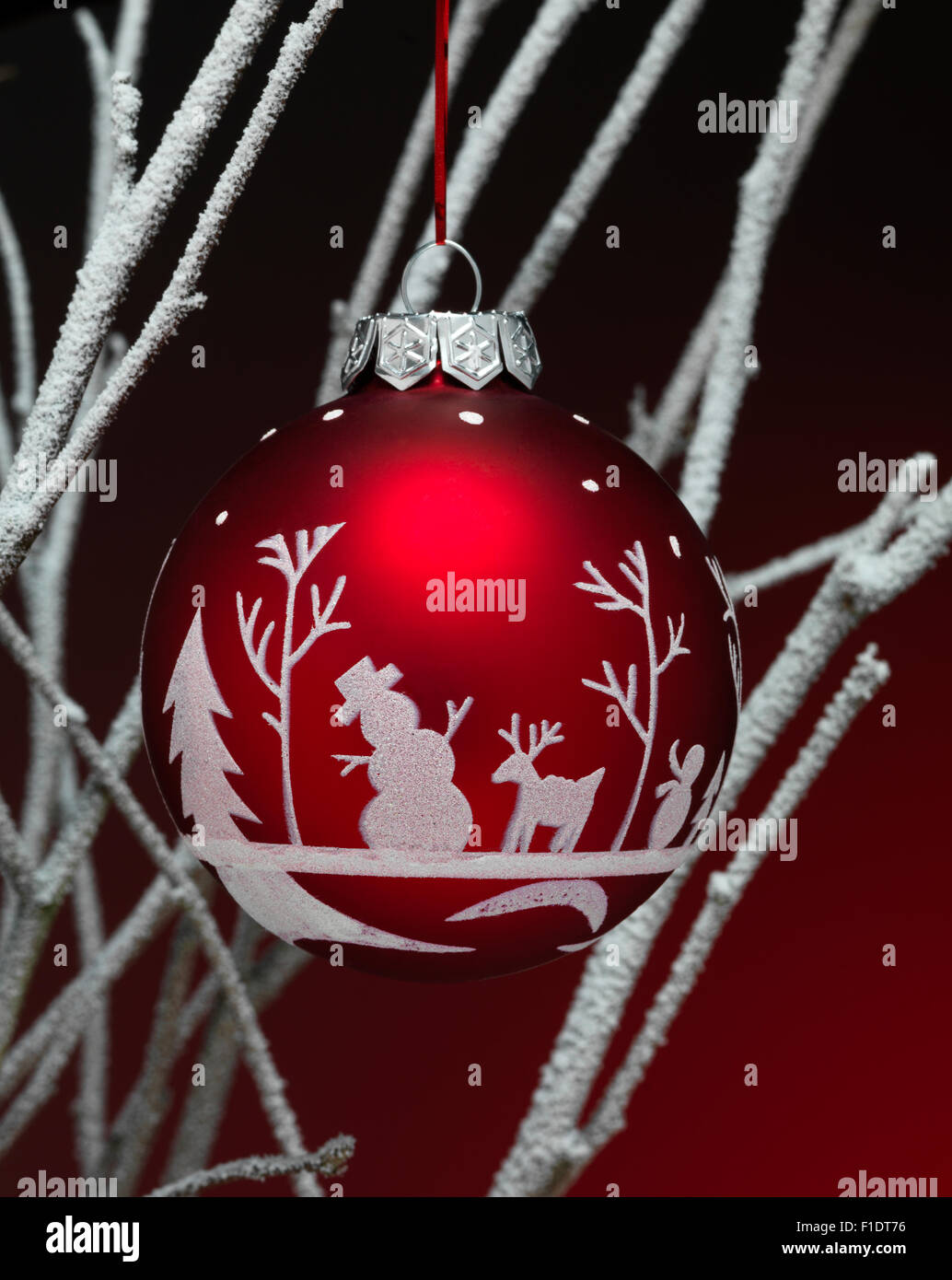 Christmas tree with a Bauble Stock Photo - Alamy