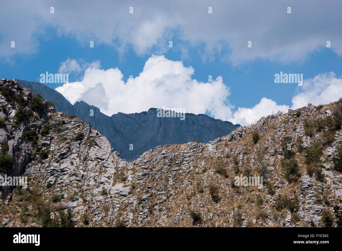 Felswände aus Marmor, Apuan alps, Garfagnana, Tuscany, Italy Stock Photo