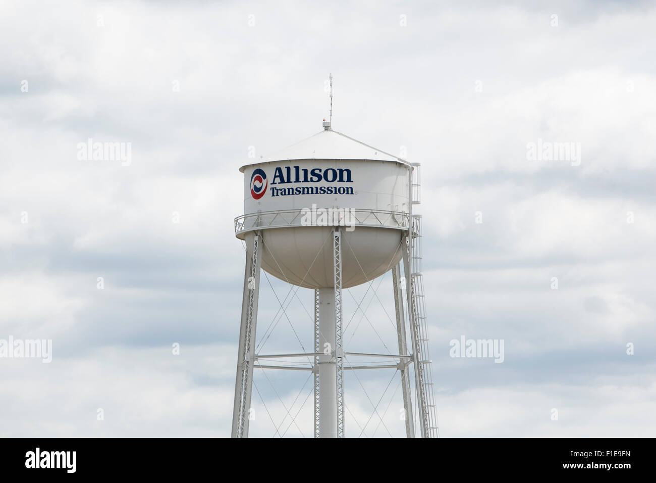 A logo sign outside of the headquarters of Allison Transmission in