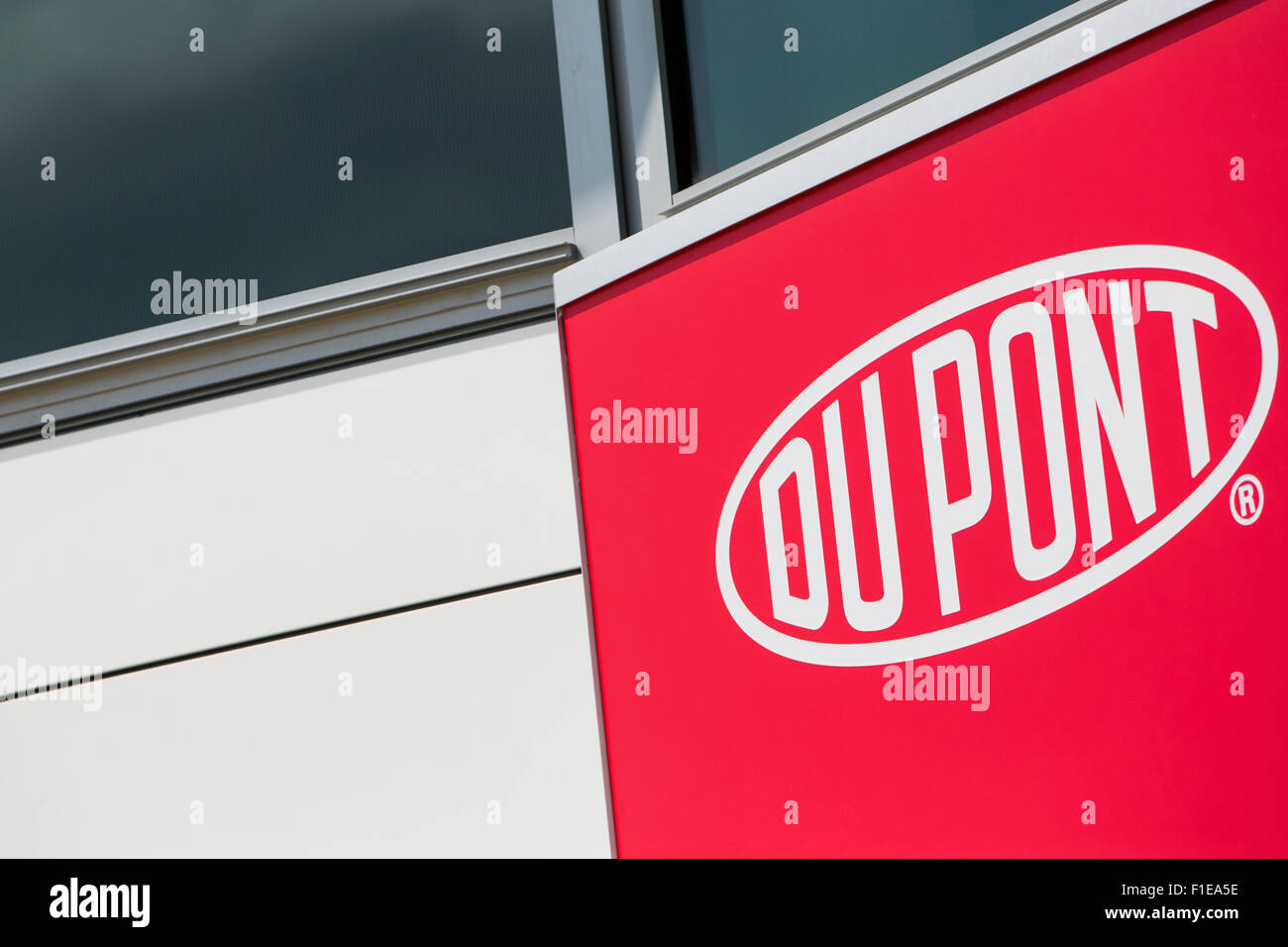 A logo sign outside of the DuPont Chestnut Run Plaza facility in Wilmington, Delaware on August 29, 2015. Stock Photo