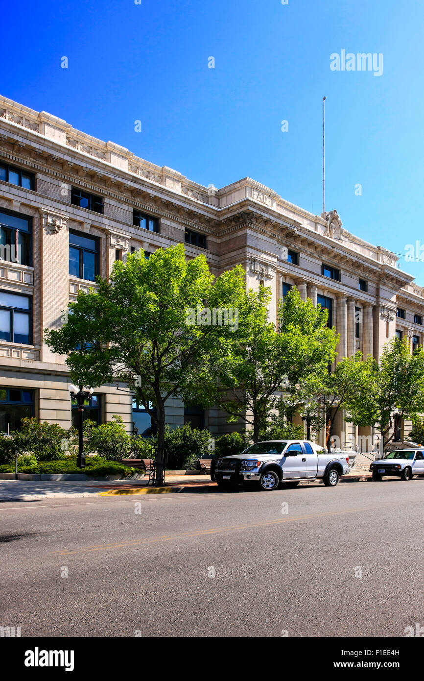 The Butte-Silver Bow City-County Government building on West Granite Street in Butte Montana Stock Photo
