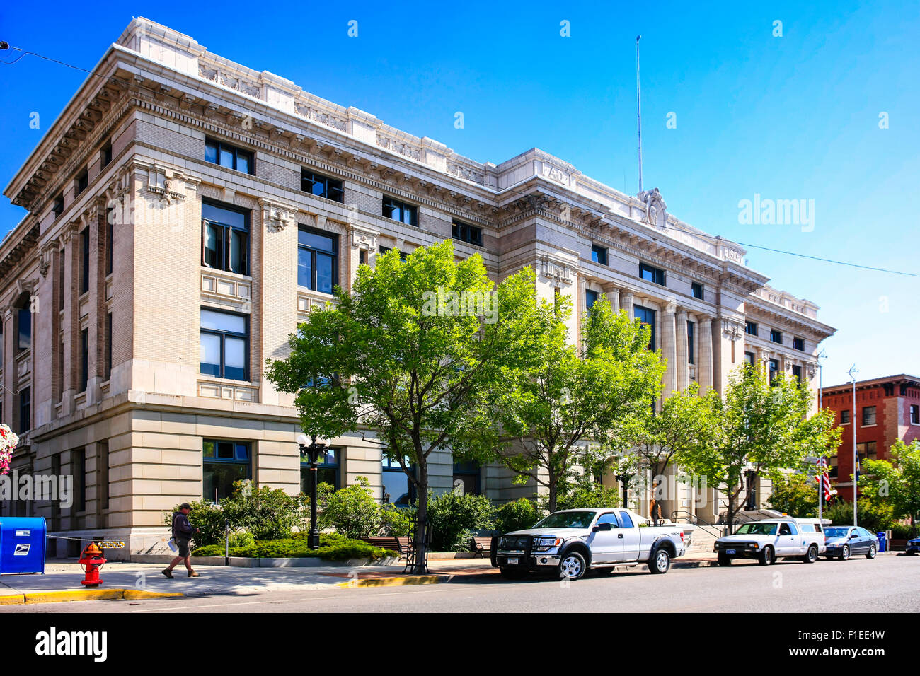 The Butte-Silver Bow City-County Government building on West Granite Street in Butte Montana Stock Photo