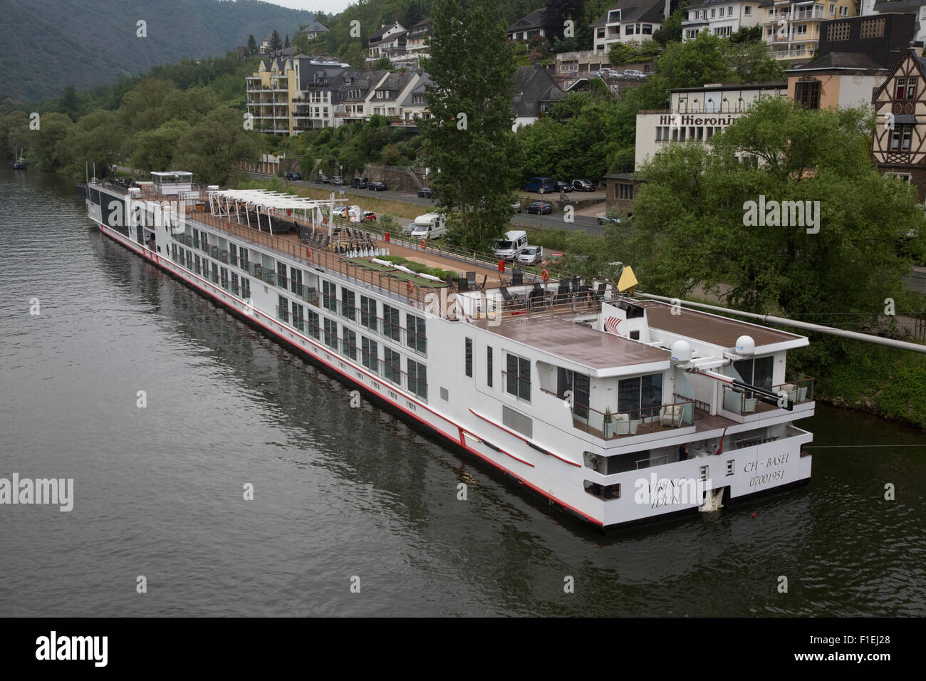 Viking Idun cruise ship Mosel River Cochem Germany Stock Photo - Alamy