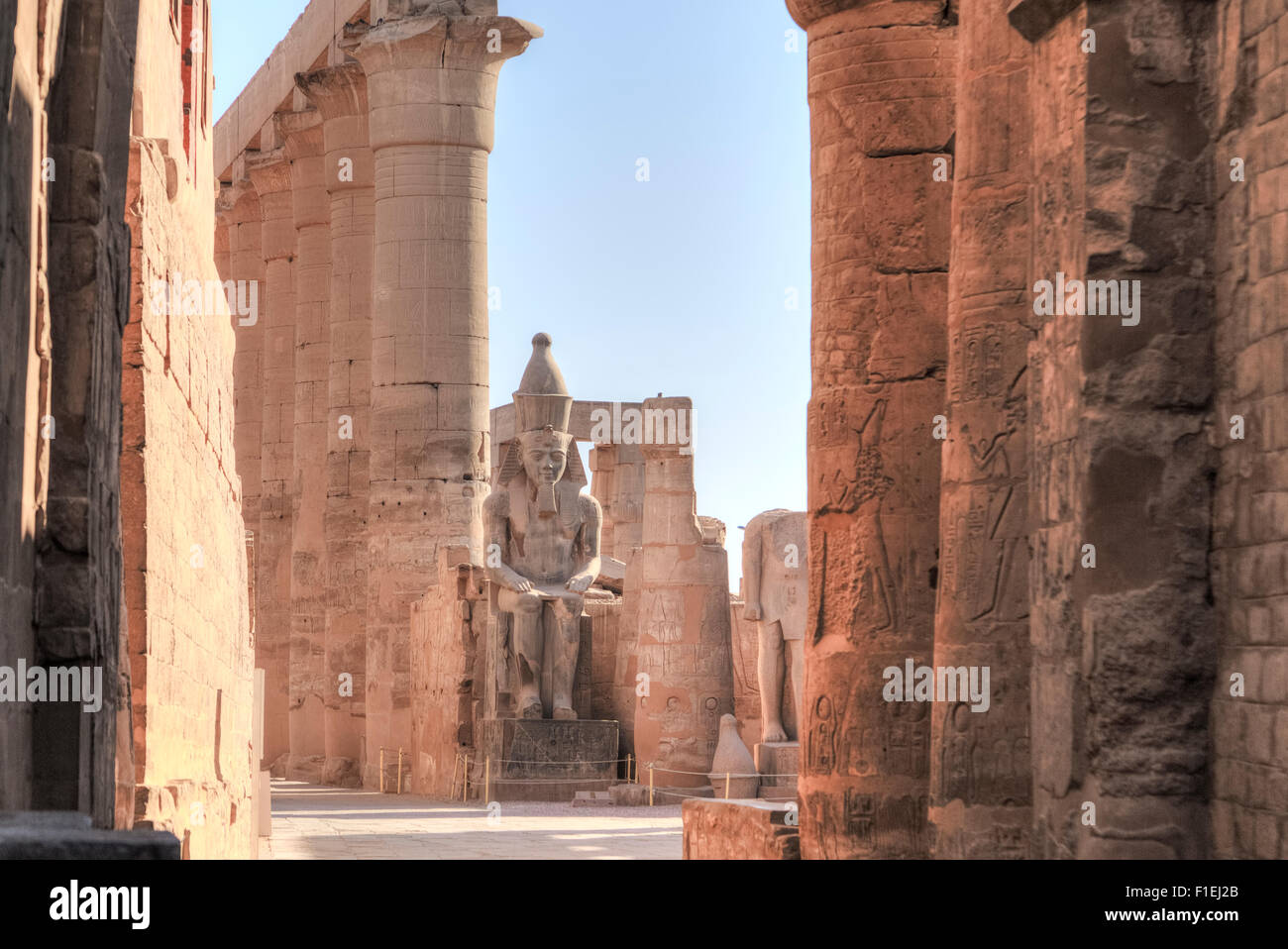 Luxor Temple, Thebes, Egypt, Africa Stock Photo