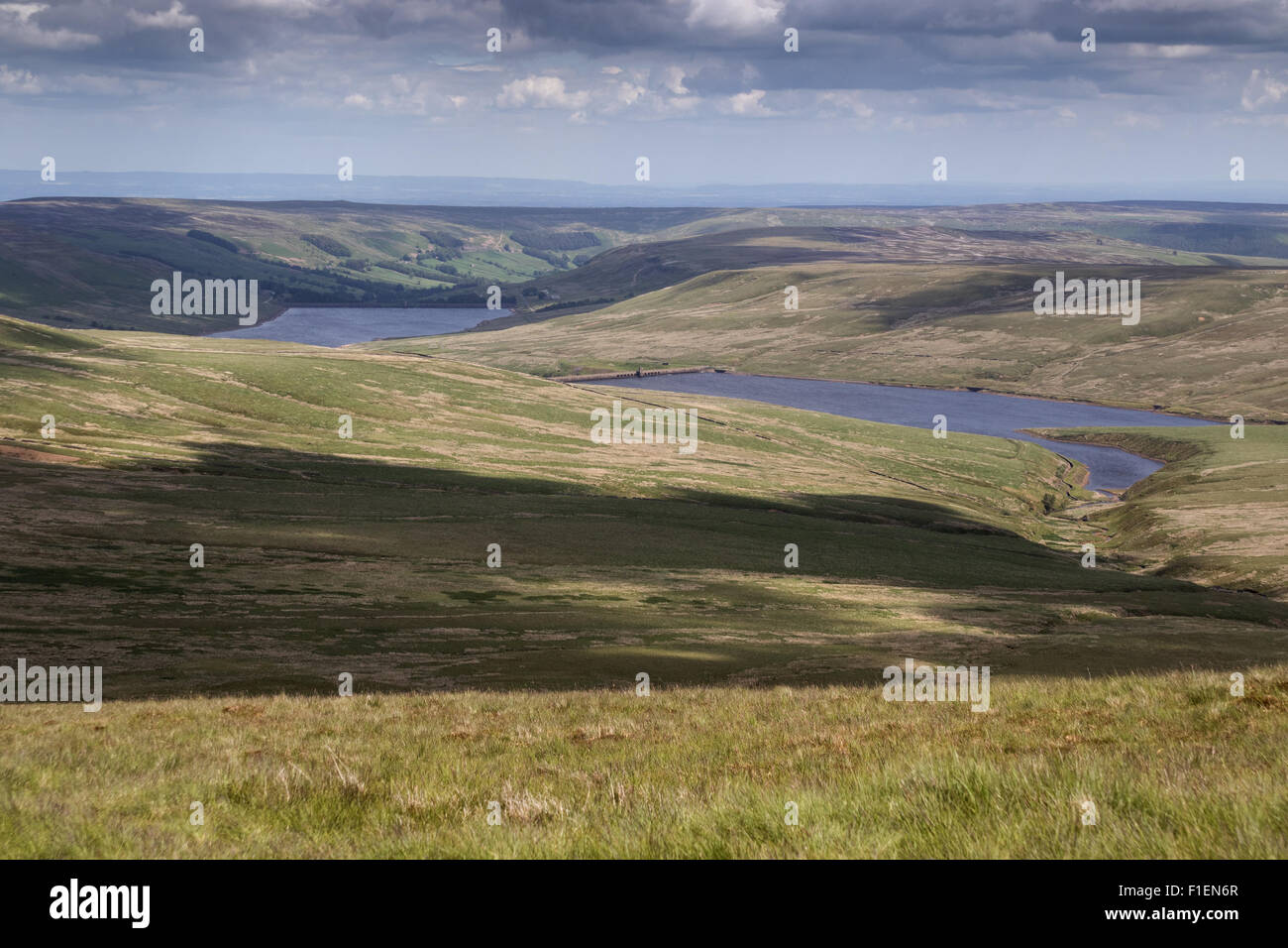 Angram and Scar House Reservoirs in Nidderdale, North Yorkshire Stock Photo