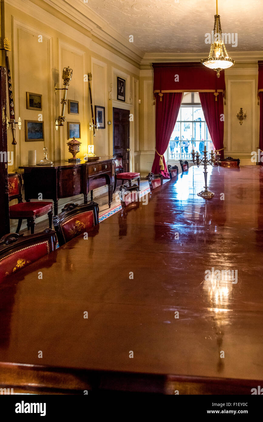 Dining room, Mansion House, York.  Lord Mayor's residence. Stock Photo