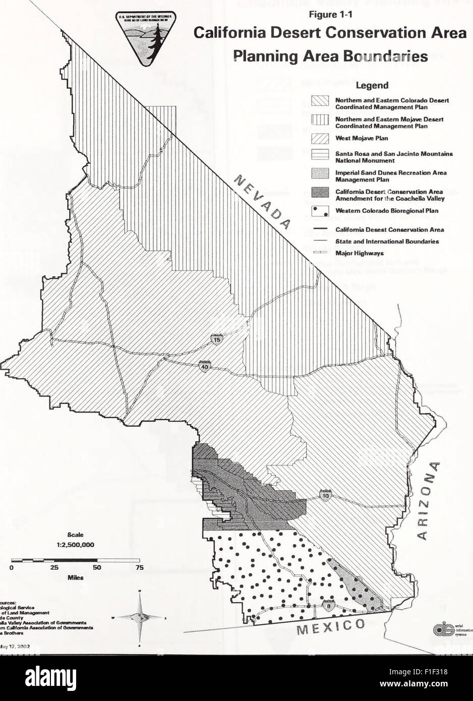 Draft California desert conservation area plan amendment for the Coachella Valley, Draft Santa Rosa and San Jacinto Mountains Trails management plan, and Draft environmental impact statement. (2002) Stock Photo