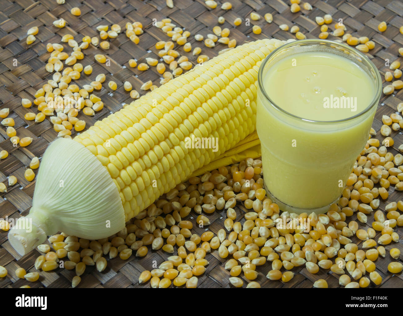 milk corn field harvest flour animals farm up close Stock Photo - Alamy