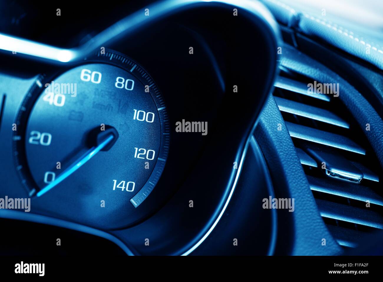 Blue Tachometer Closeup. Car Dashboard Tachometer Stock Photo Alamy