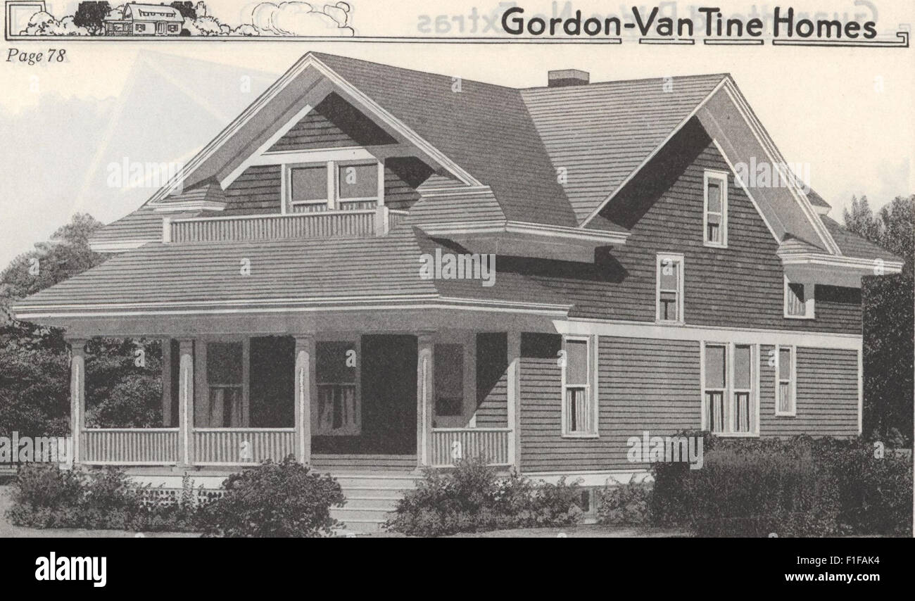 The 'GordonVan Tine Homes' (1921) catalog showcases prefabricated