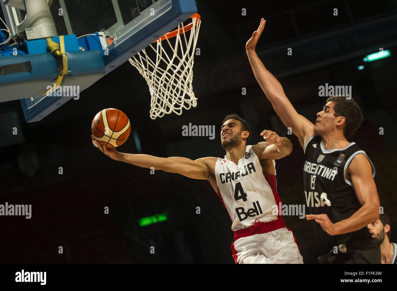 Mexico City, Mexico. 1st Sep, 2015. Canada's Philip Scrubb (L) jumps