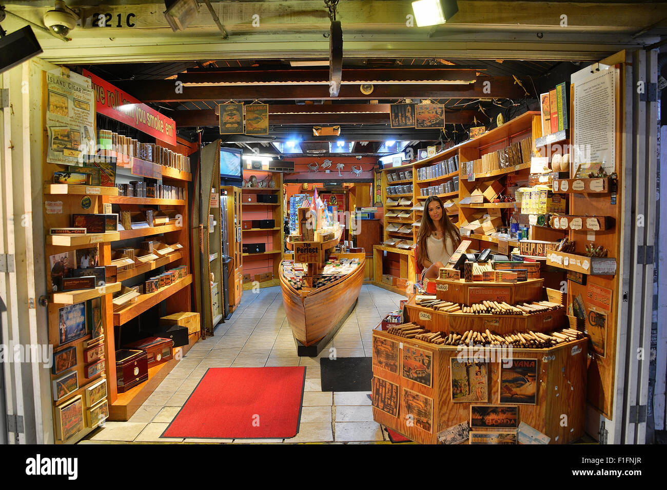 Cigar shop on Duvall Street in Key West Florida Stock Photo Alamy