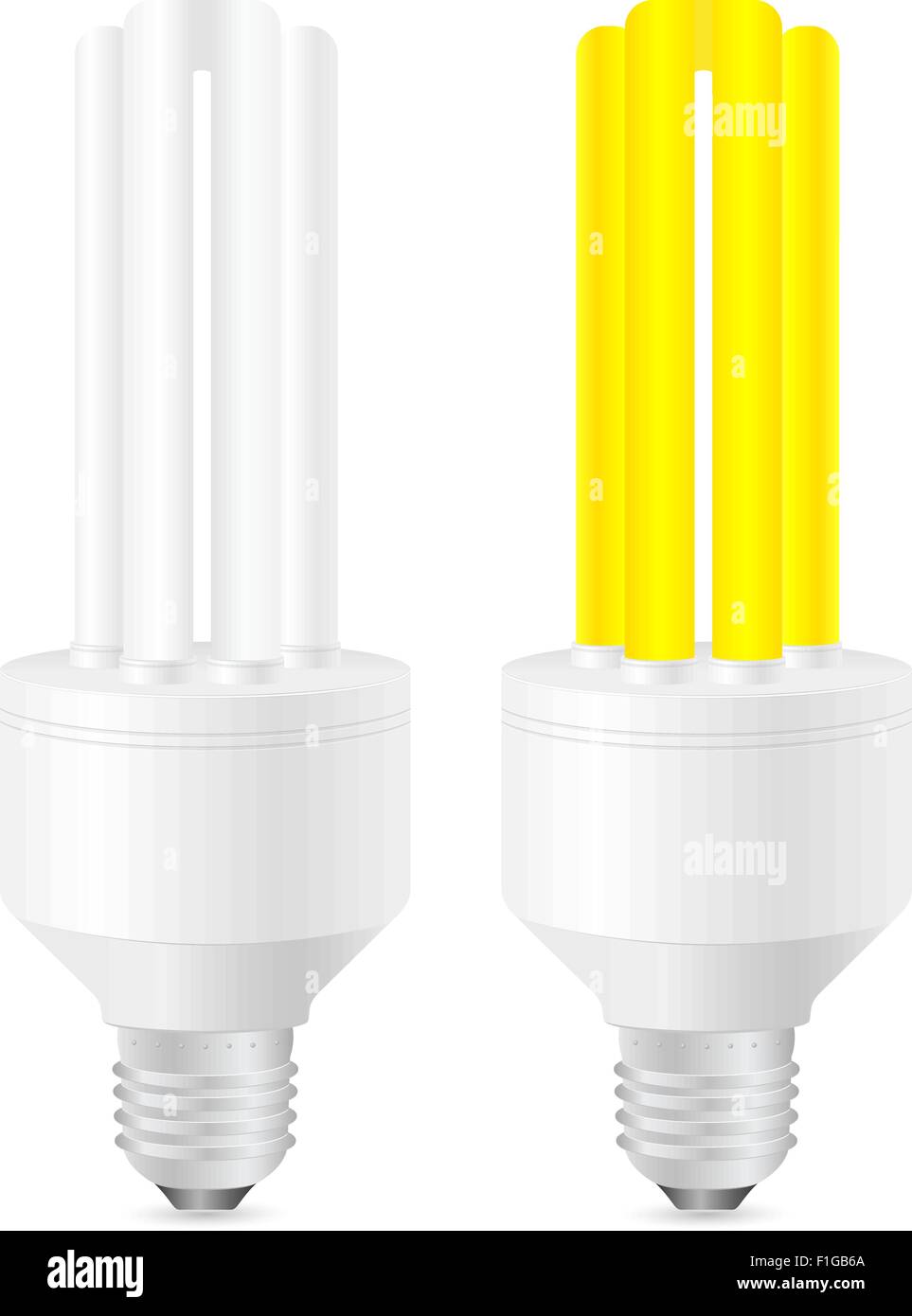 Vector illustration of energy saving light bulbs Stock Vector Image ...