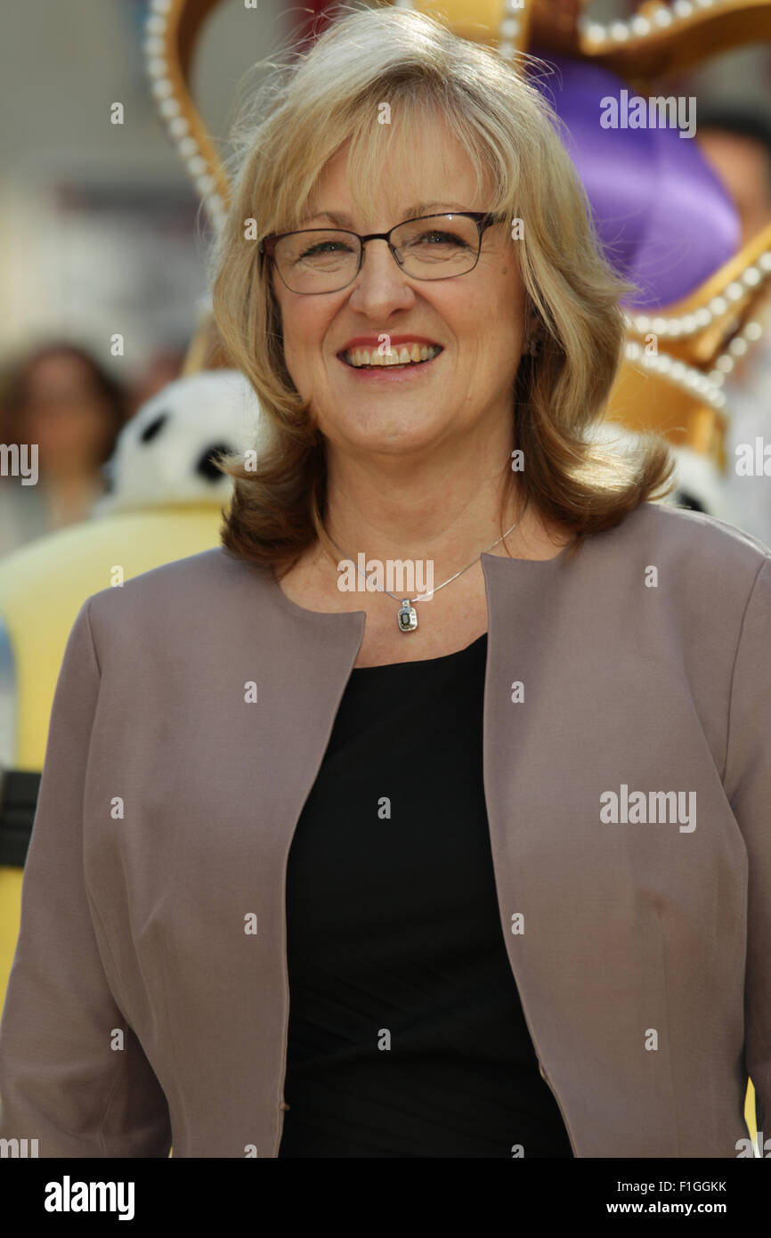 London, UK, 11th June 2015: Janet Healy attends the Minions - World premiere at the Odeon Leicester Square in London Stock Photo