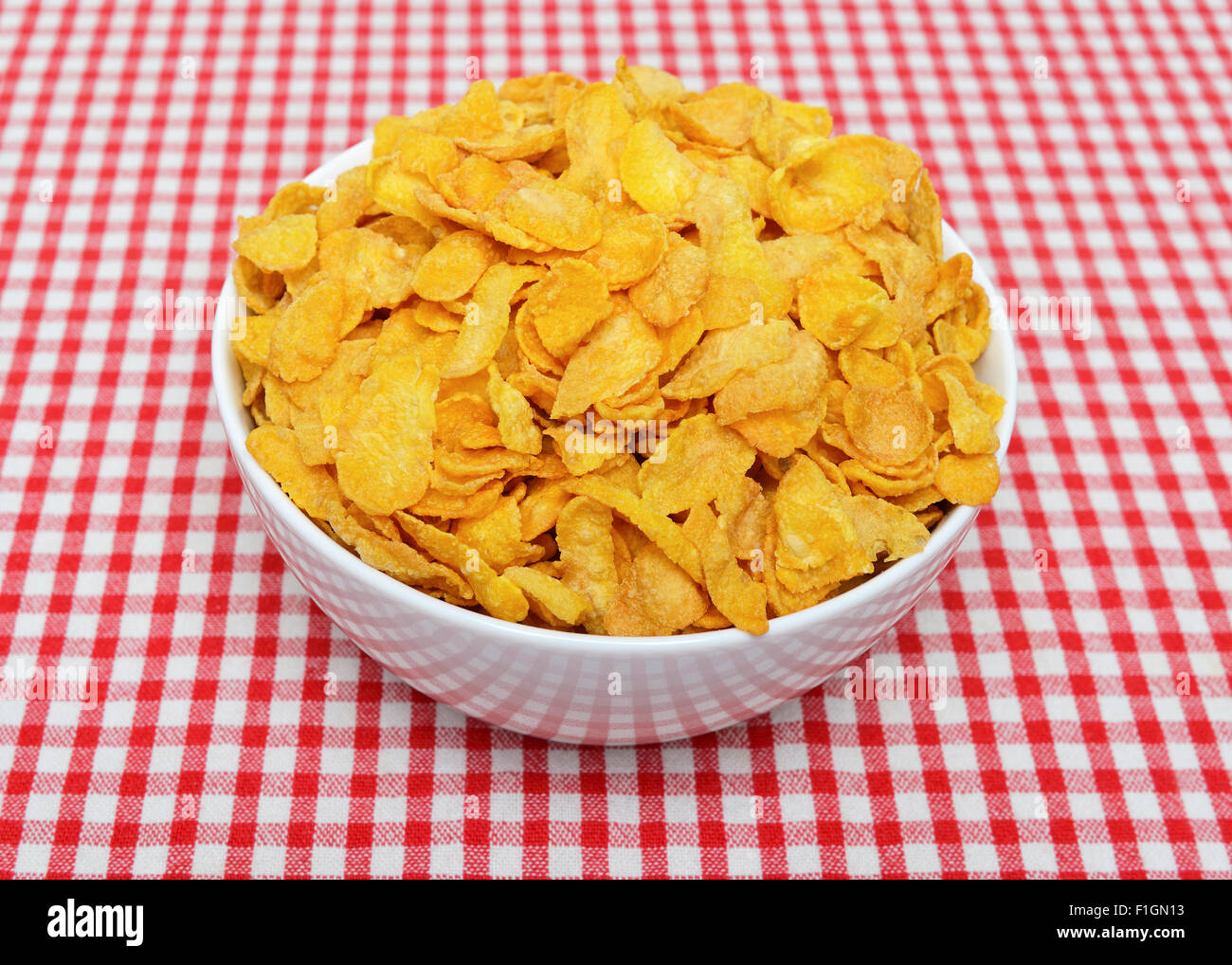Bowl of Cornflakes. Stock Photo