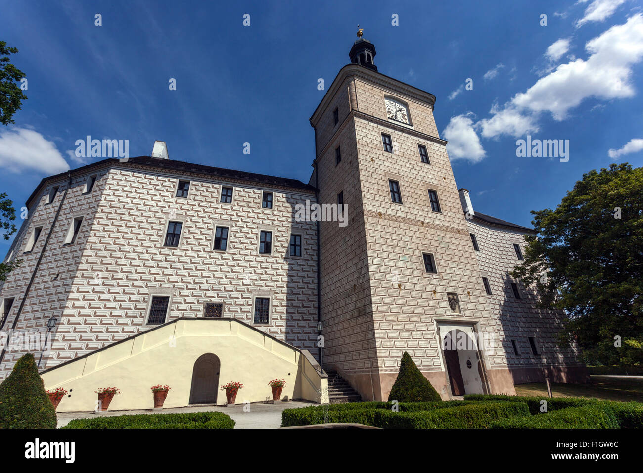 Castle, Breznice, Central Bohemia, Czech Republic, Europe Stock Photo