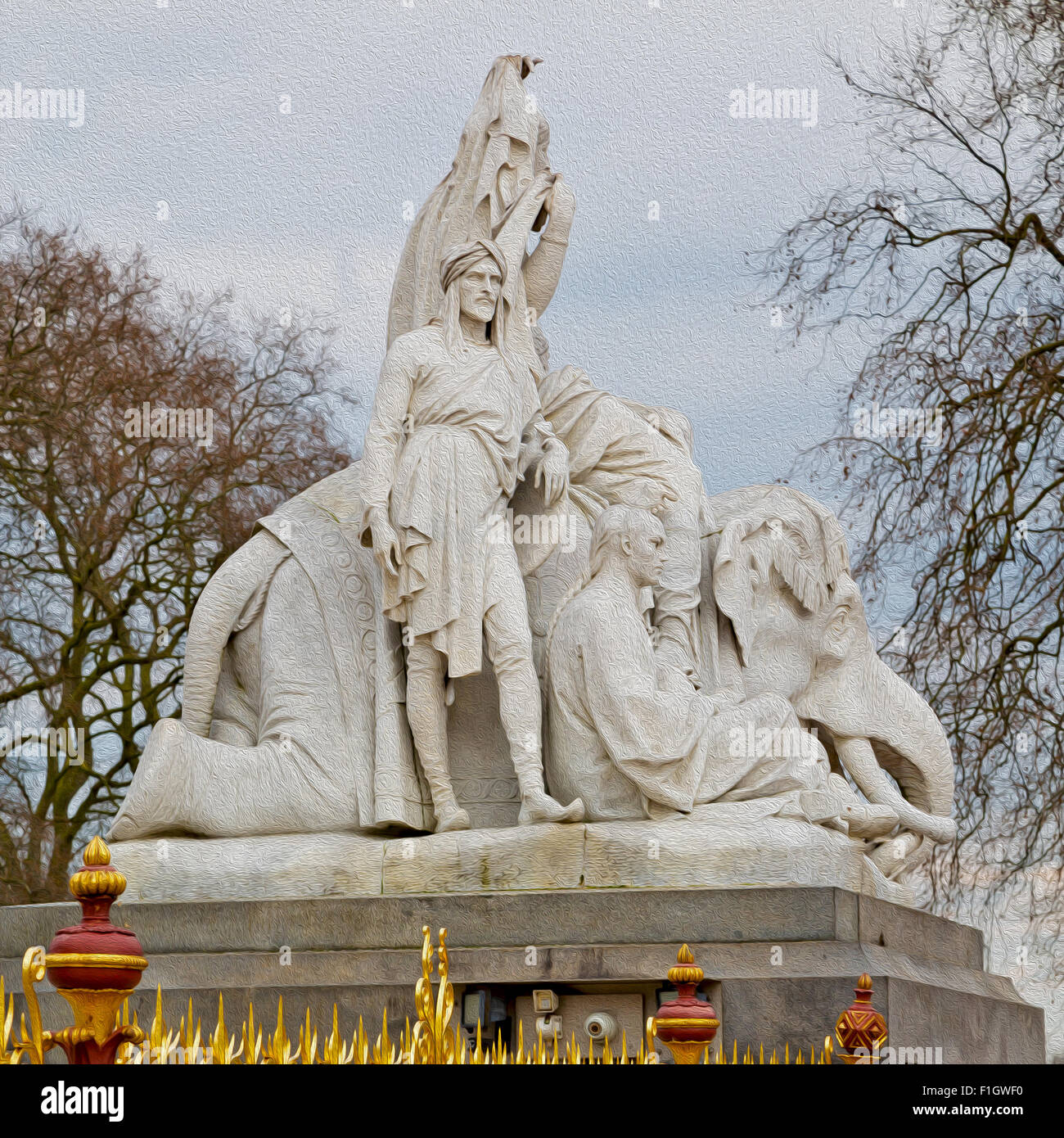 albert monument in london england kingdome and old construction Stock ...