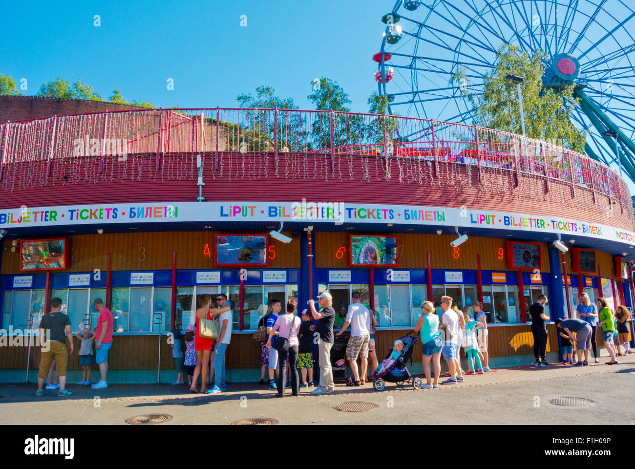 Ticket booths, Linnanmäki, amusement park, Alppila, Helsinki, Finland ...