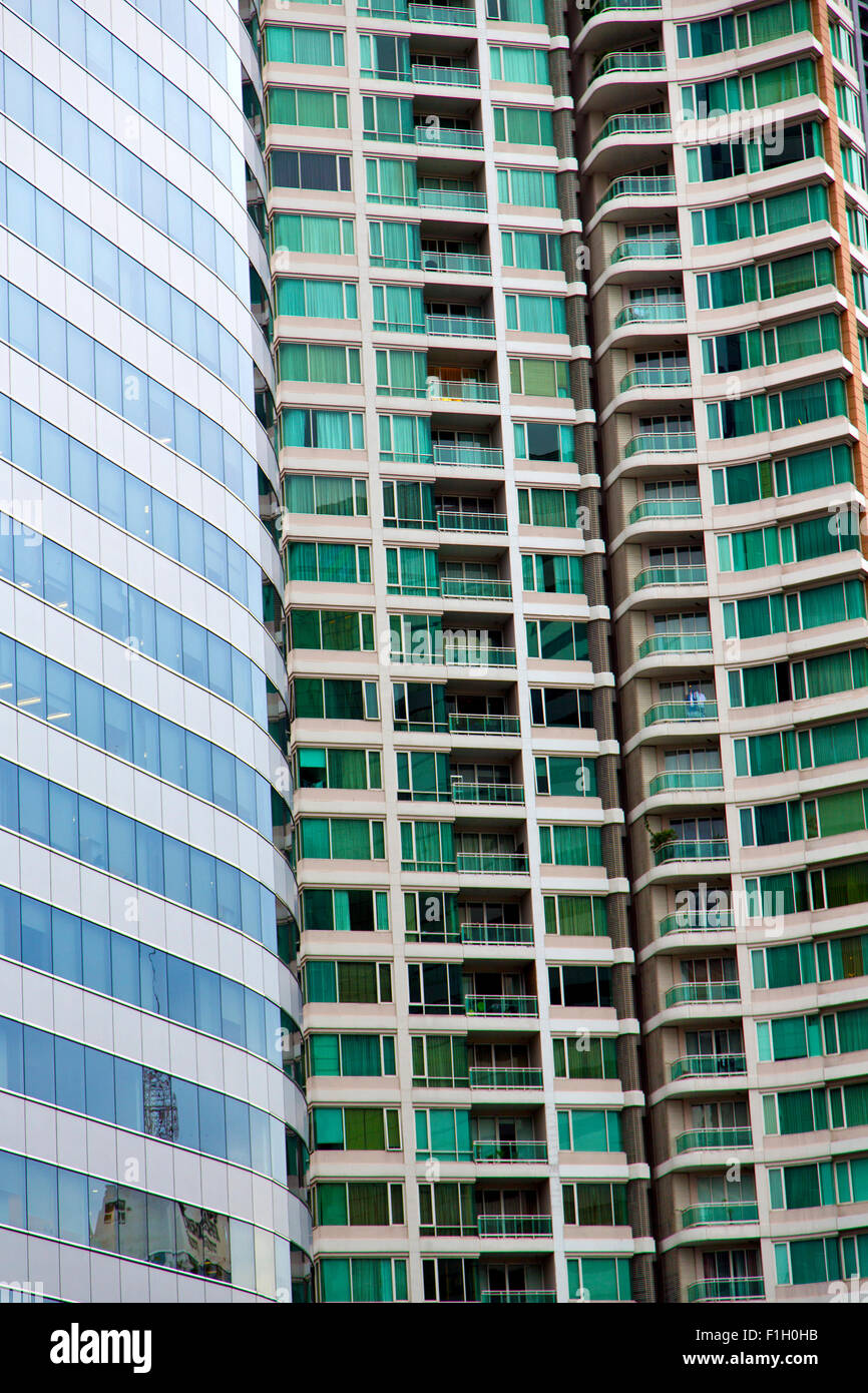 thailand bangkok office district palaces abstract modern building line ...