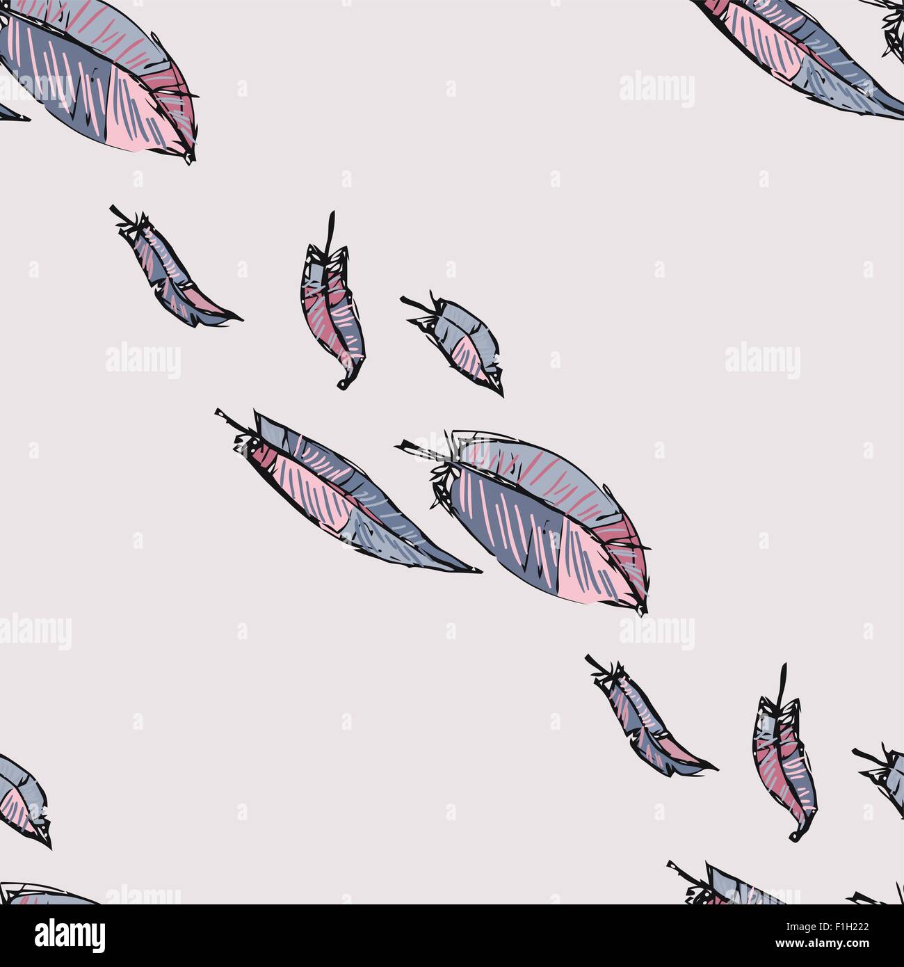 seamless pattern with feathers Stock Vector Image & Art - Alamy
