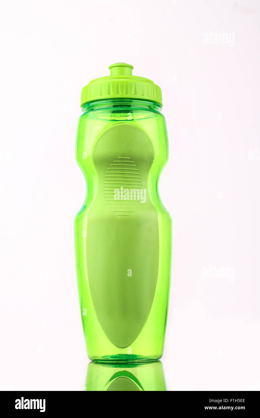 green bottle isolated on white background Stock Photo - Alamy