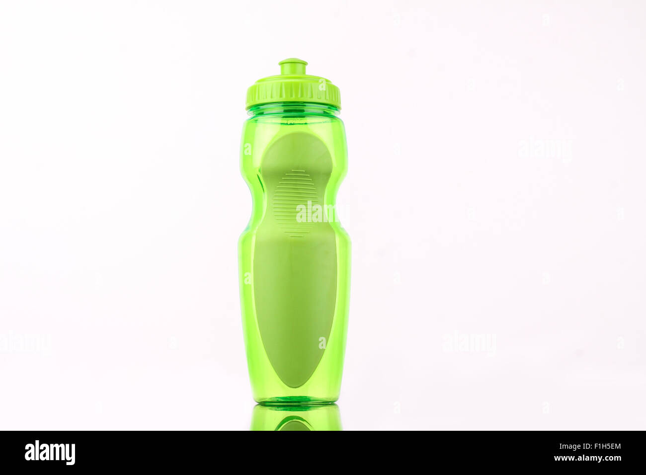green bottle isolated on white background Stock Photo - Alamy