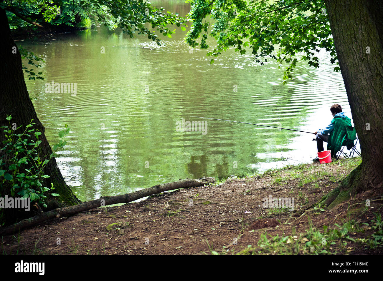 Boy fishing river hi-res stock photography and images - Alamy