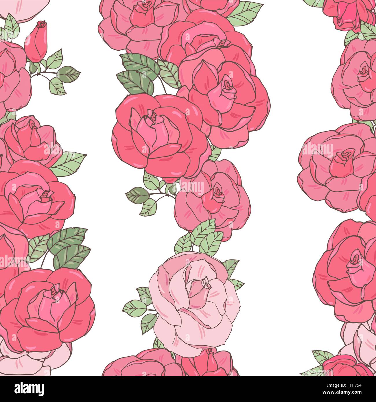 Pink rose on the white background Stock Vector Image & Art - Alamy
