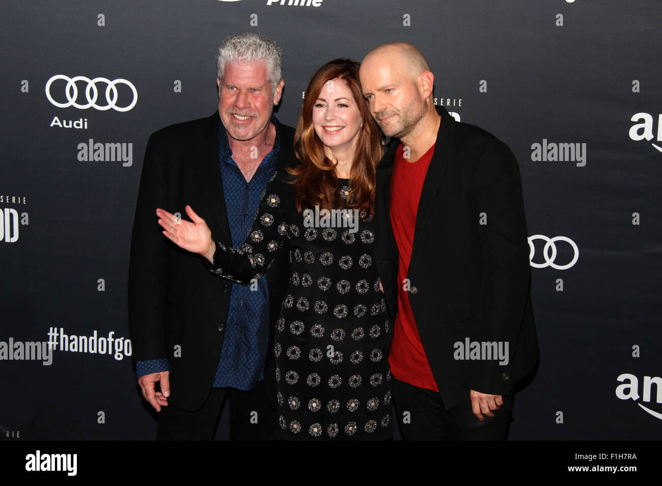 Berlin, Germany. 31st Aug, 2015. Ron Perlman, Dana Delany and Marc ...