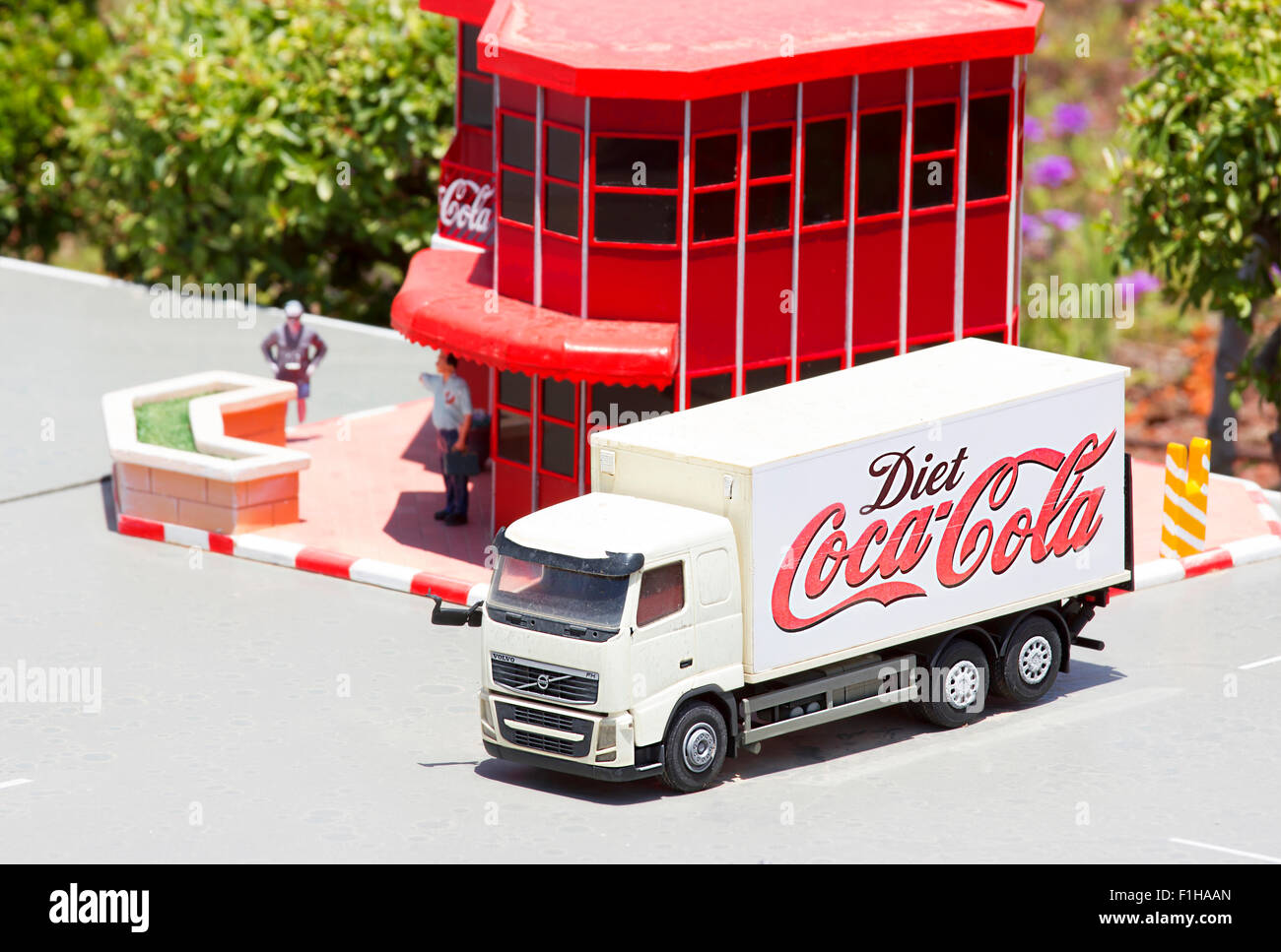 Mini Israel, Israel - April 15, 2015: Miniature Coca Cola Factory in Mini Israel on April 15, 2015 Stock Photo